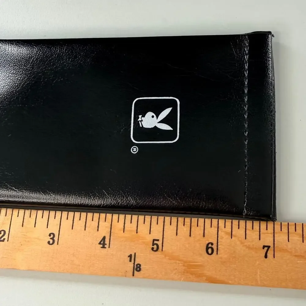 Vintage Playboy Bunny Optyl Soft Eyeglass Case Black Vinyl Sunglasses Sleeve